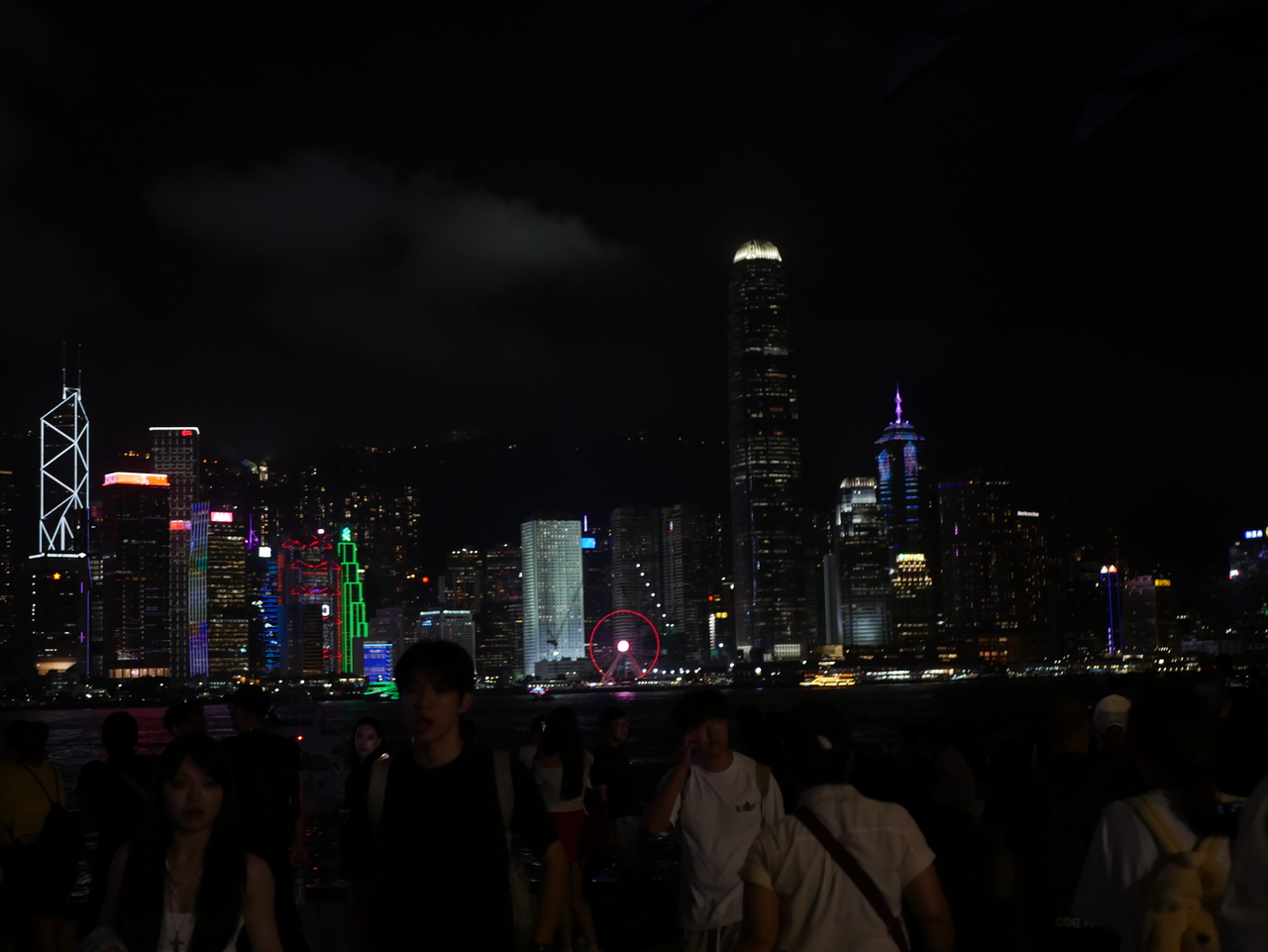 夜维港与行人 夜维港与行人